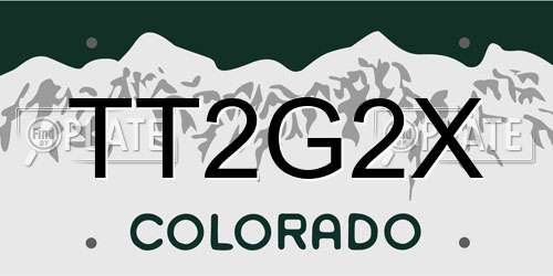 TT2G2X Colorado License Plate
