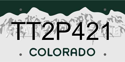 TT2P421 Colorado License Plate