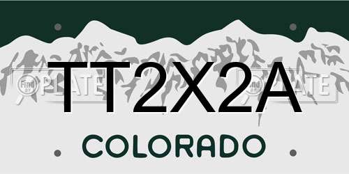 TT2X2A Colorado License Plate