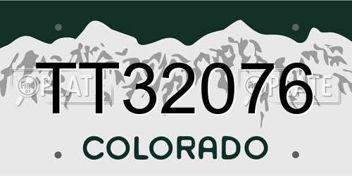 TT32076 Colorado License Plate
