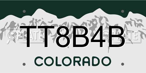 TT8B4B Colorado License Plate