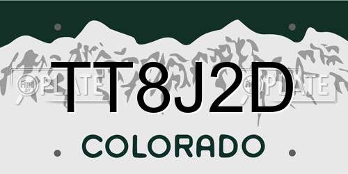 TT8J2D Colorado License Plate