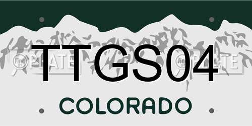 TTGS04 Colorado License Plate