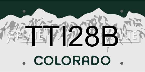 TTI28B Colorado License Plate