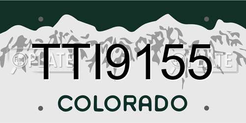 TTI9155 Colorado License Plate