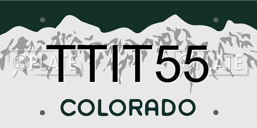 TTIT55 Colorado License Plate