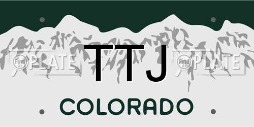 TTJ Colorado License Plate