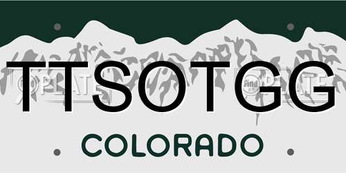 TTSOTGG Colorado License Plate