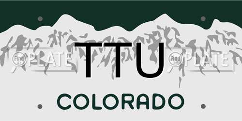 TTU Colorado License Plate