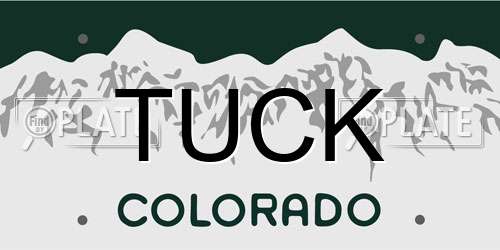 TUCK Colorado License Plate