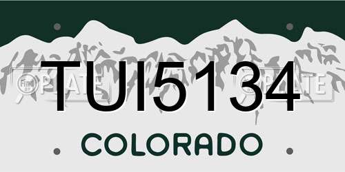 TUI5134 Colorado License Plate