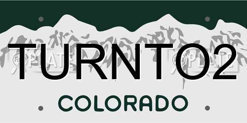 TURNTO2 Colorado License Plate