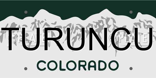 TURUNCU Colorado License Plate