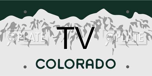 TV Colorado License Plate