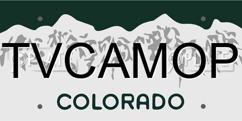 TVCAMOP Colorado License Plate