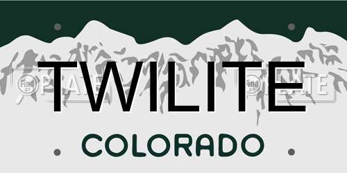TWILITE Colorado License Plate