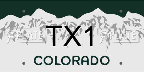 TX1 Colorado License Plate
