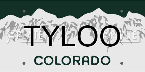 TYLOO Colorado License Plate