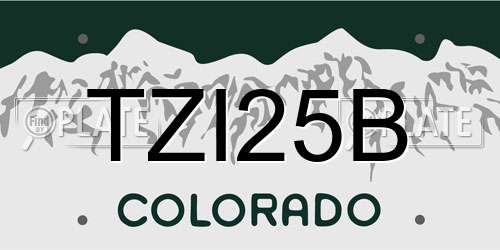 TZI25B Colorado License Plate