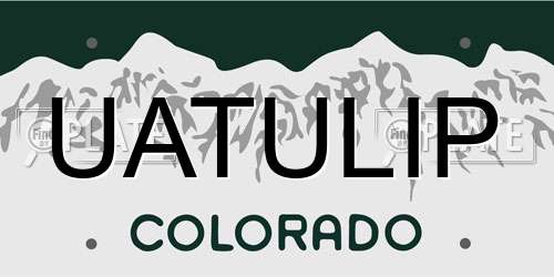 UATULIP Colorado License Plate