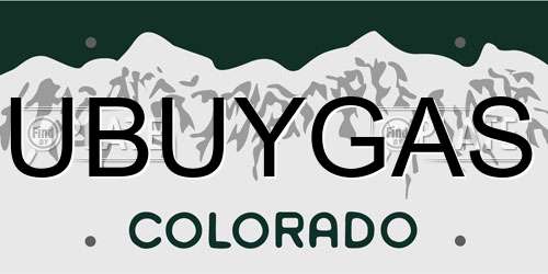 UBUYGAS Colorado License Plate