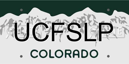 UCFSLP Colorado License Plate