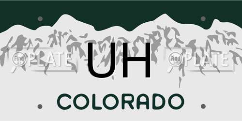 UH Colorado License Plate