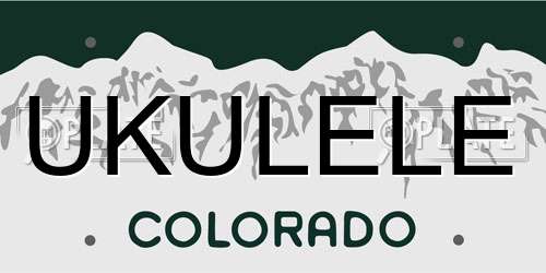 UKULELE Colorado License Plate
