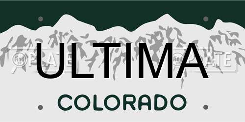 ULTIMA Colorado License Plate