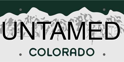 UNTAMED Colorado License Plate