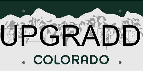 UPGRADD Colorado License Plate