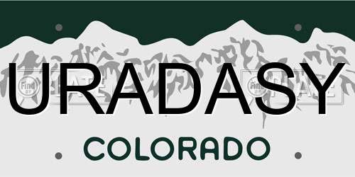 URADASY Colorado License Plate
