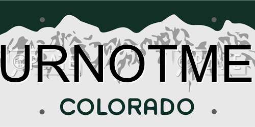 URNOTME Colorado License Plate