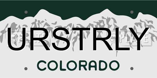 URSTRLY Colorado License Plate