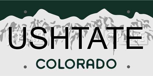 USHTATE Colorado License Plate