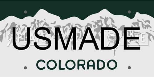 USMADE Colorado License Plate