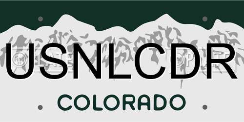 USNLCDR Colorado License Plate