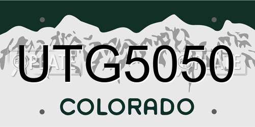 UTG5050 Colorado License Plate