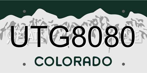 UTG8080 Colorado License Plate