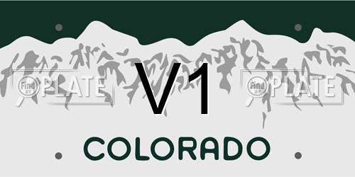 V1 Colorado License Plate
