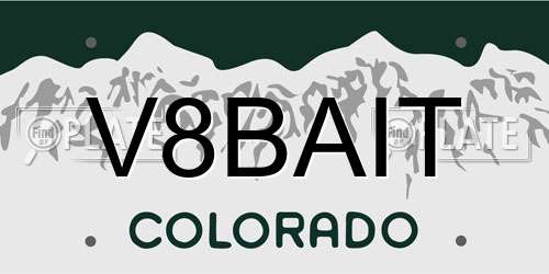 V8BAIT Colorado License Plate