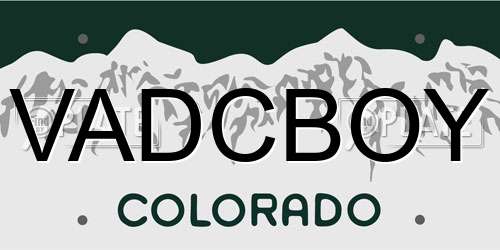 VADCBOY Colorado License Plate