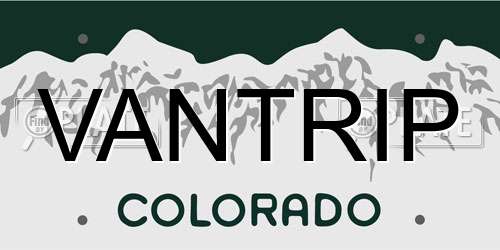 VANTRIP Colorado License Plate