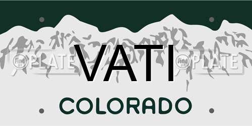 VATI Colorado License Plate