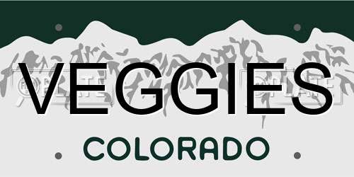 VEGGIES Colorado License Plate