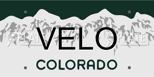 VELO Colorado License Plate