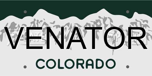 VENATOR Colorado License Plate