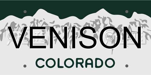 VENISON Colorado License Plate