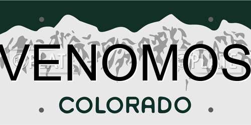 VENOMOS Colorado License Plate