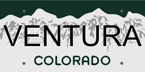 VENTURA Colorado License Plate